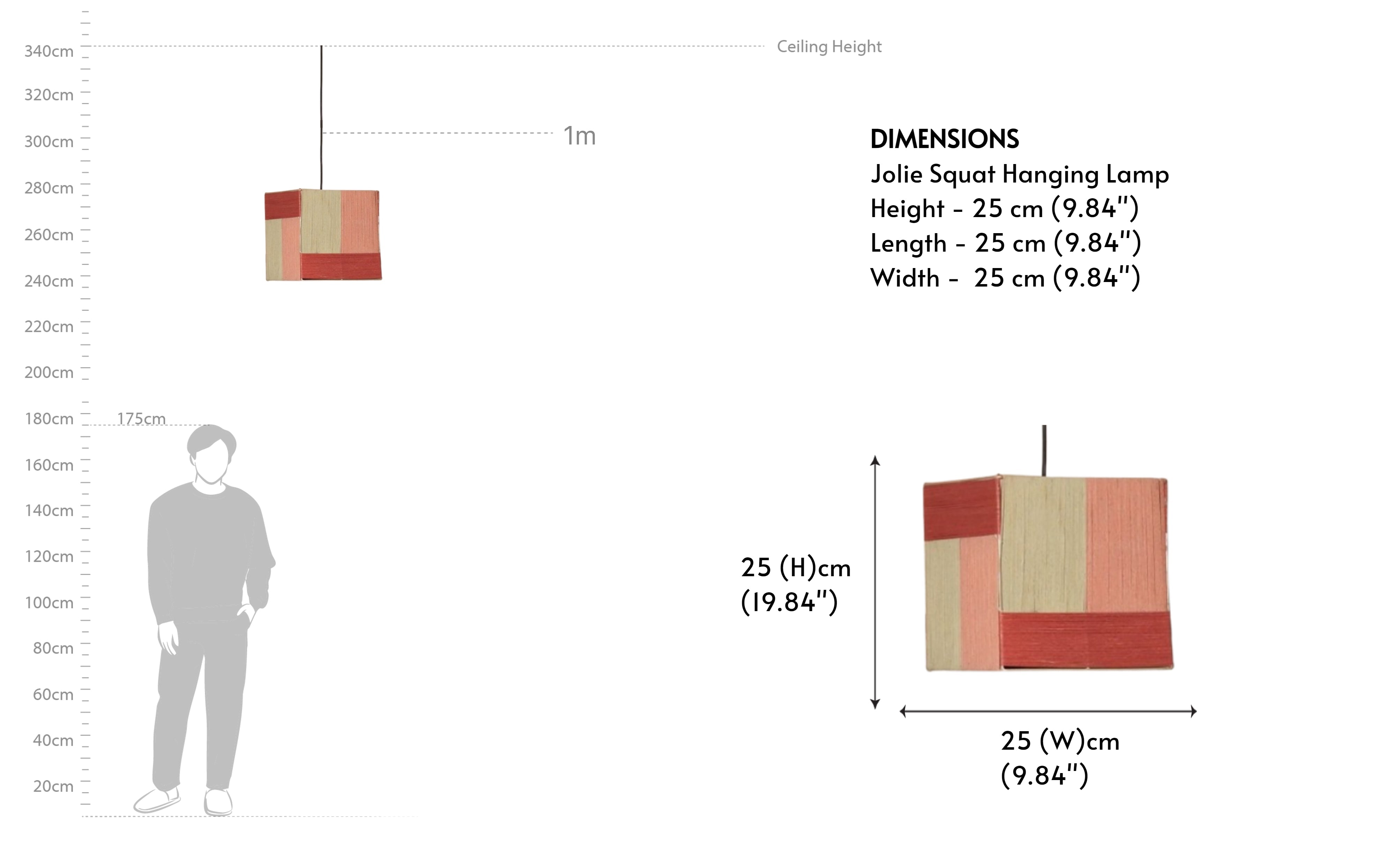 Jolie Squat Hanging Lamp