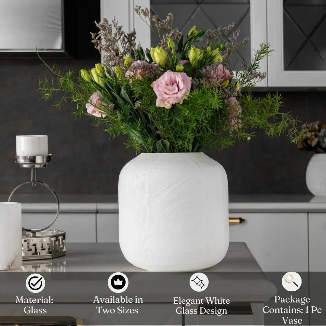 Mystique Threads Vases & Decorative Glass Urn | Flower Plant Pot for Decor