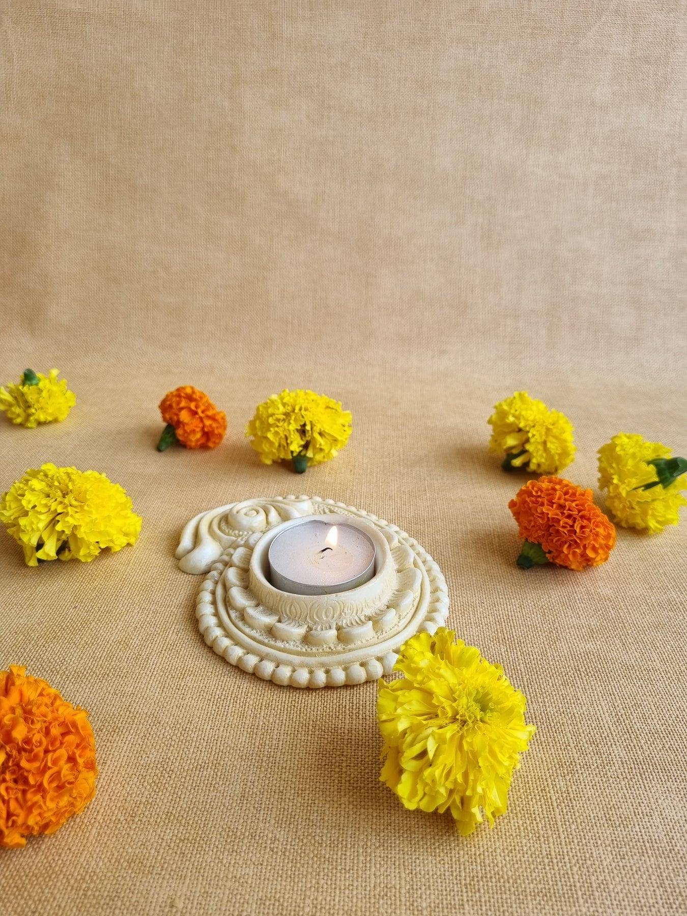 Peachy Ambi Tealight Stand | Decorative Tealight Holder