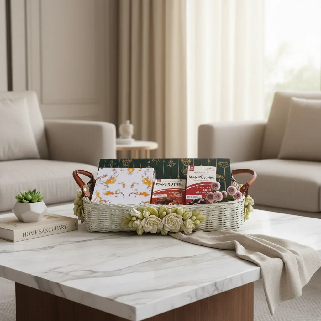 Cane Storage Basket | Handwoven Organizer Tray for Home Décor & Serving