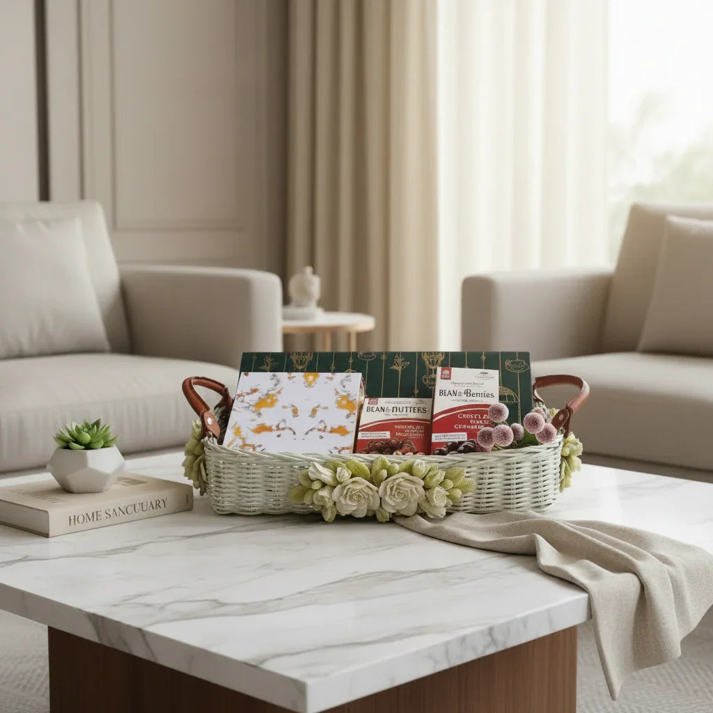 Cane Storage Basket | Handwoven Organizer Tray for Home Décor & Serving