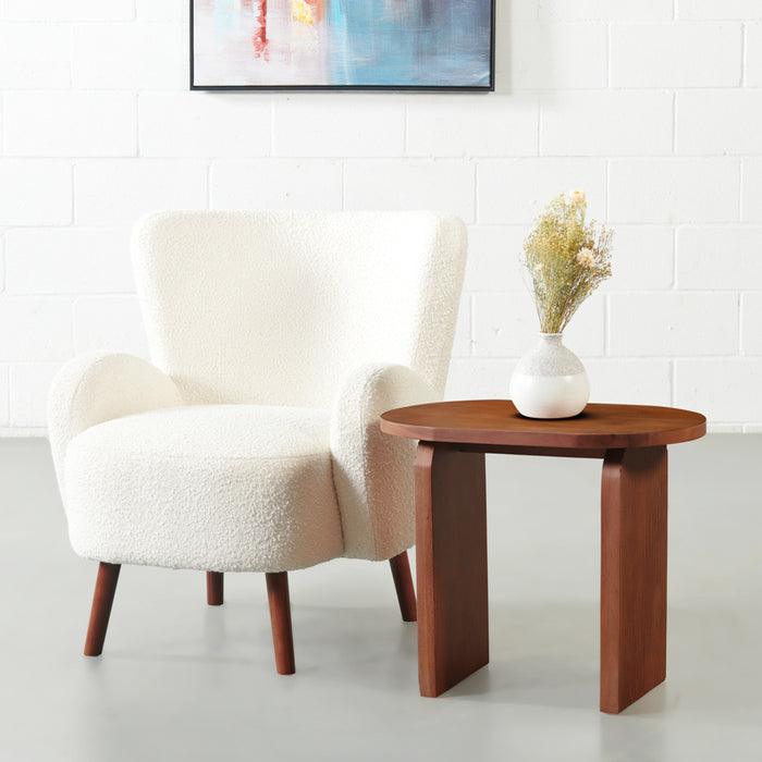 Lucius Mango Wood End Table | Sofa Side Table for Living Room