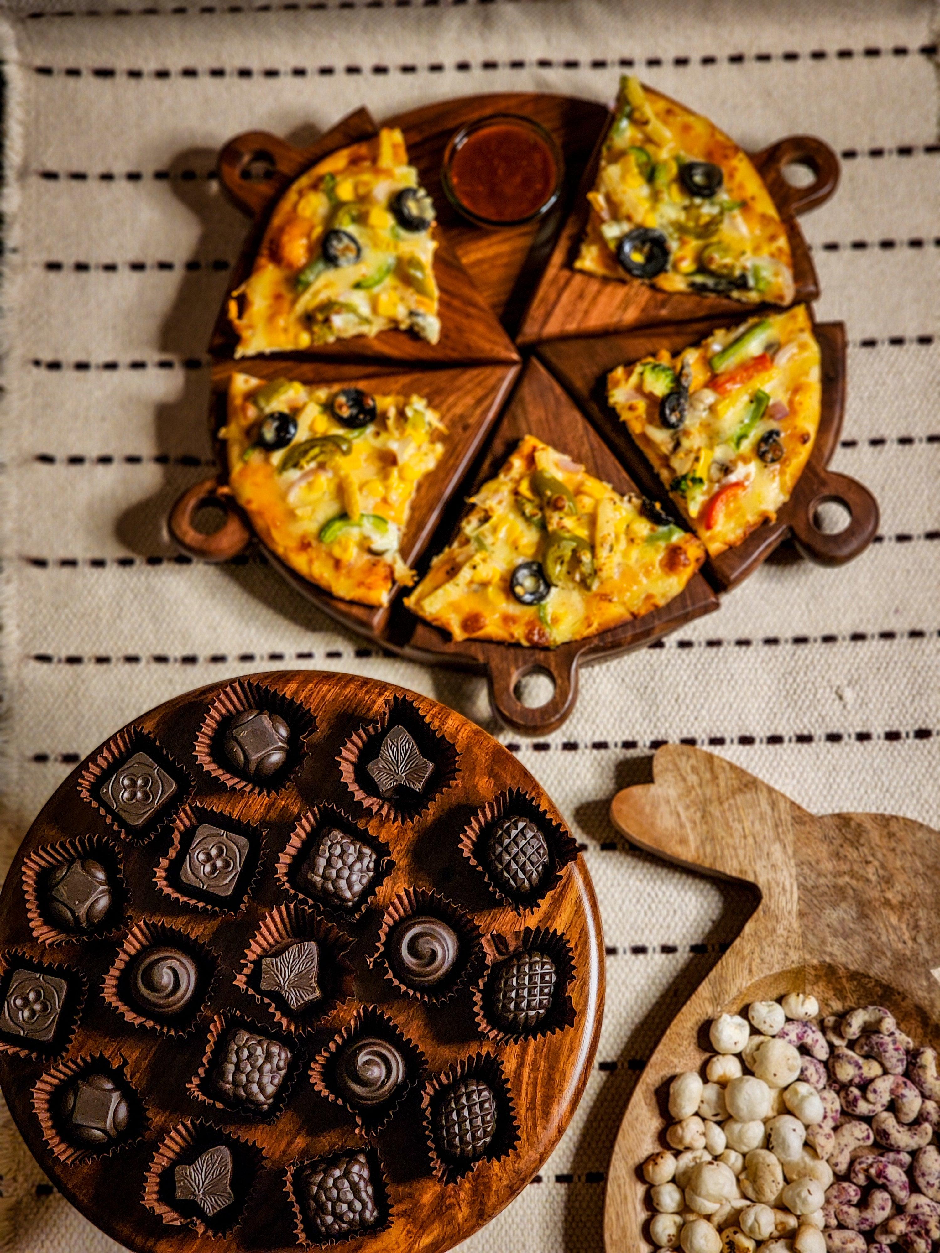 Pizza Platter | Mango Wood Serving Platter | Pizza Serving Tray | Pizza Plate