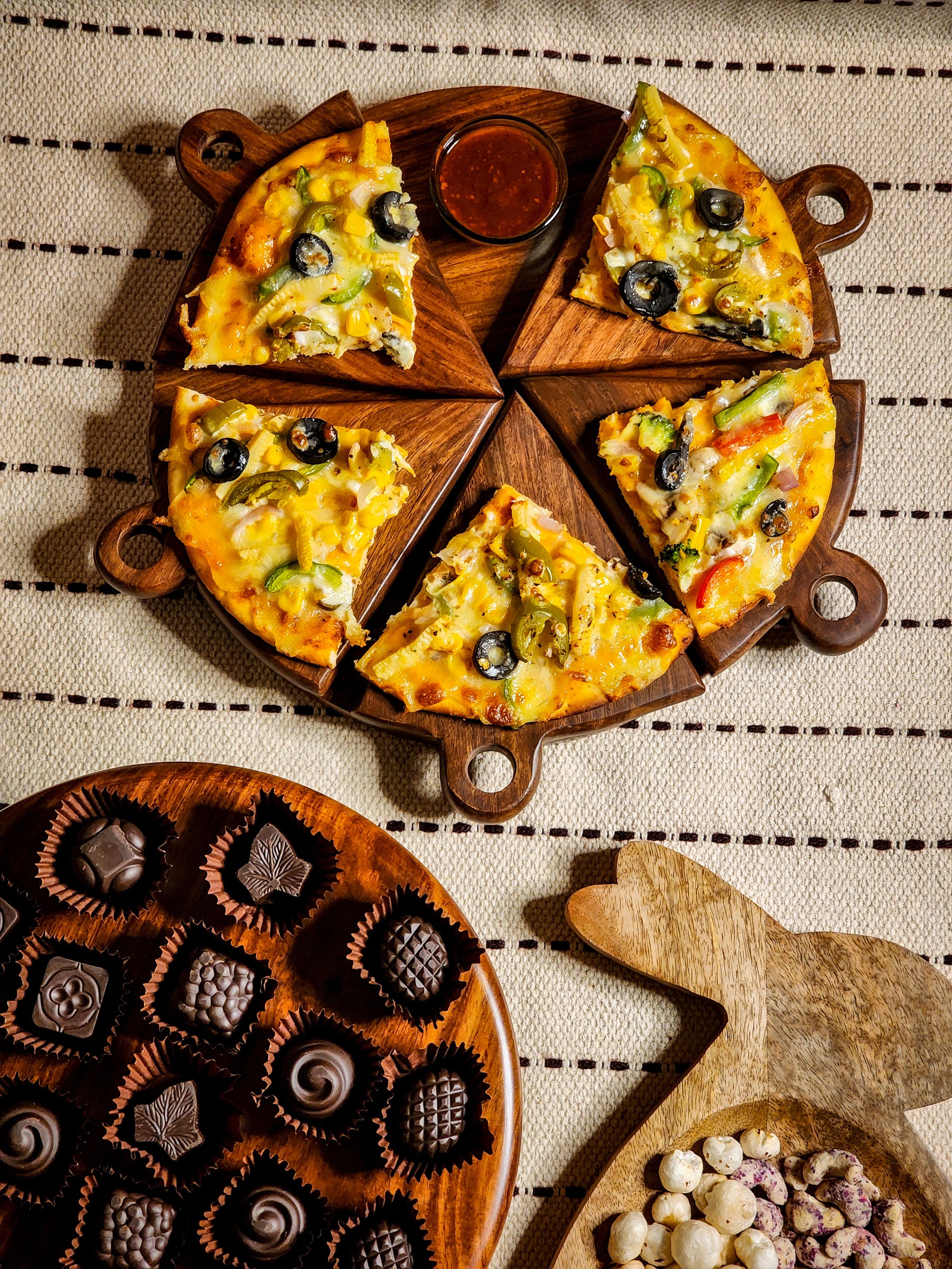 Pizza Platter | Mango Wood Serving Platter | Pizza Serving Tray | Pizza Plate