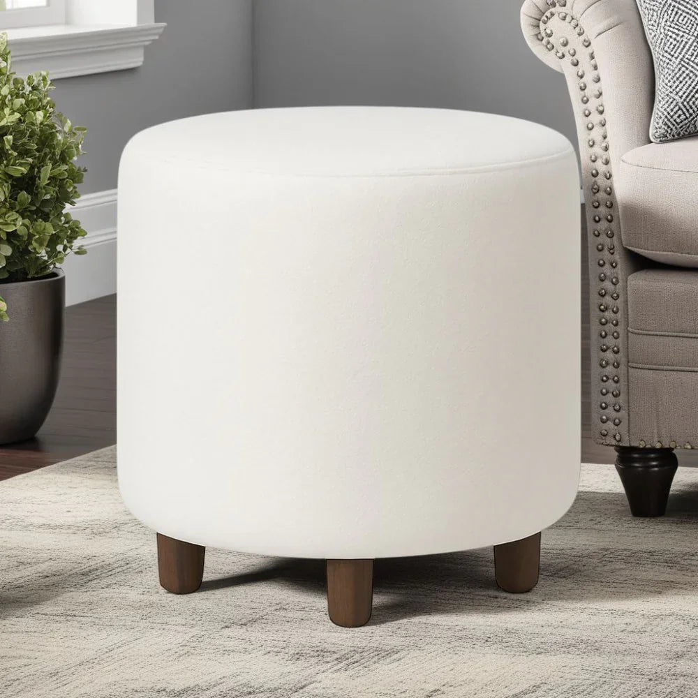 Large Sized Round Sofa Ottoman Footstool