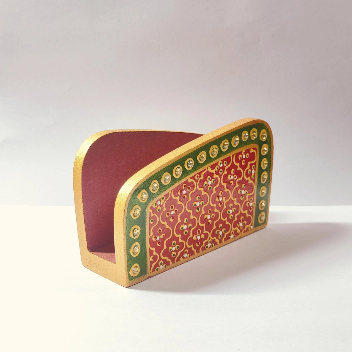 Meenakari Red Napkin Stand