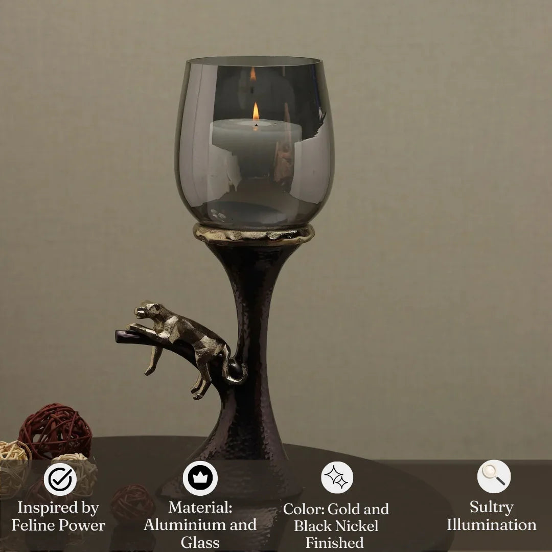 Panthera Pillar Candle Holder