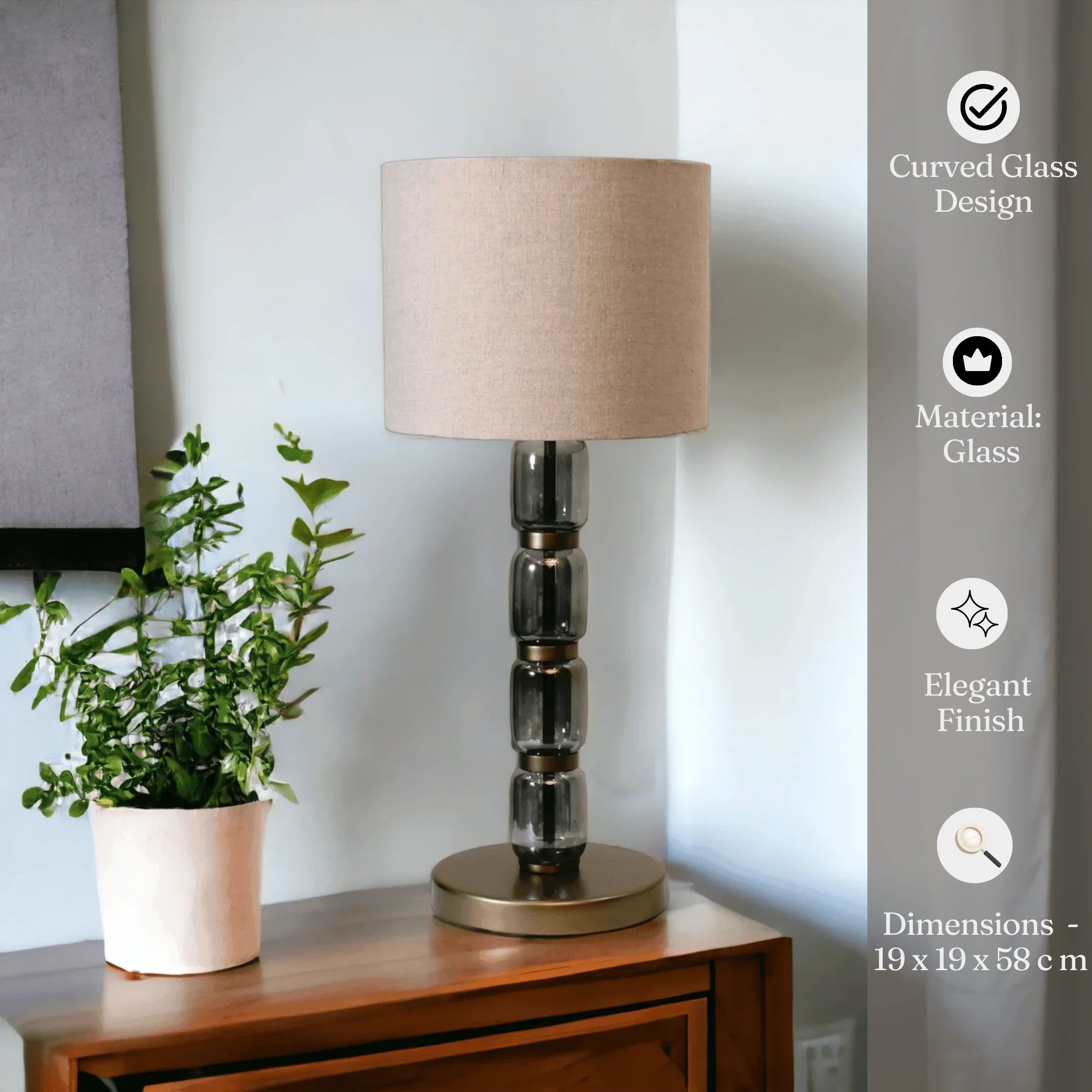 Valore Glass Table Lamp | Lighting Decor and Lampshade