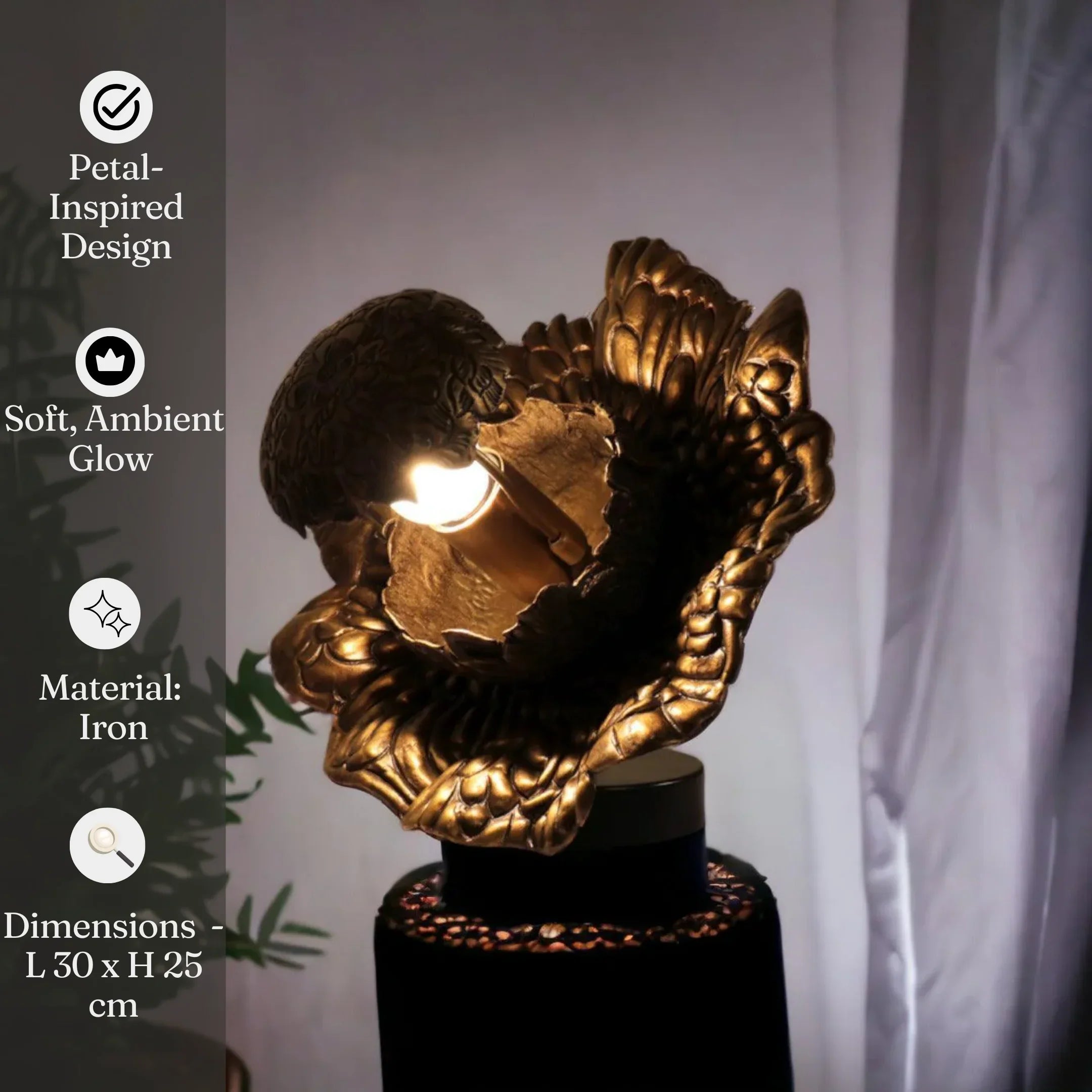 Celeste Petal Table Lamp | Bedside Nightstand Lampshade