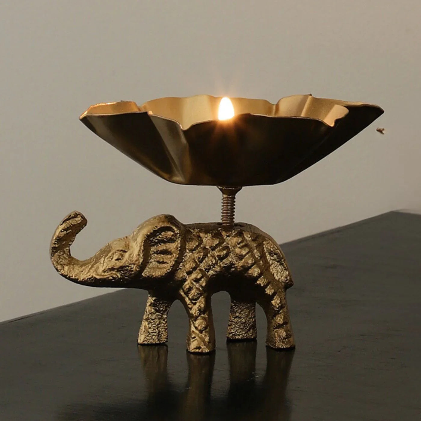Elephant Tealight Holder Set of 2 | Tea Light Candle Holder | Best for Gifting & Diwali Decoration