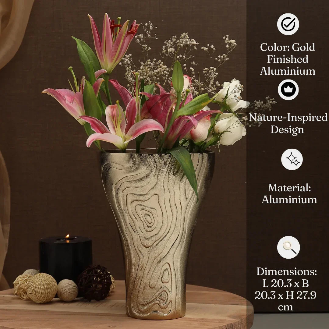 Perrenial Flower Vase | Gold Finished