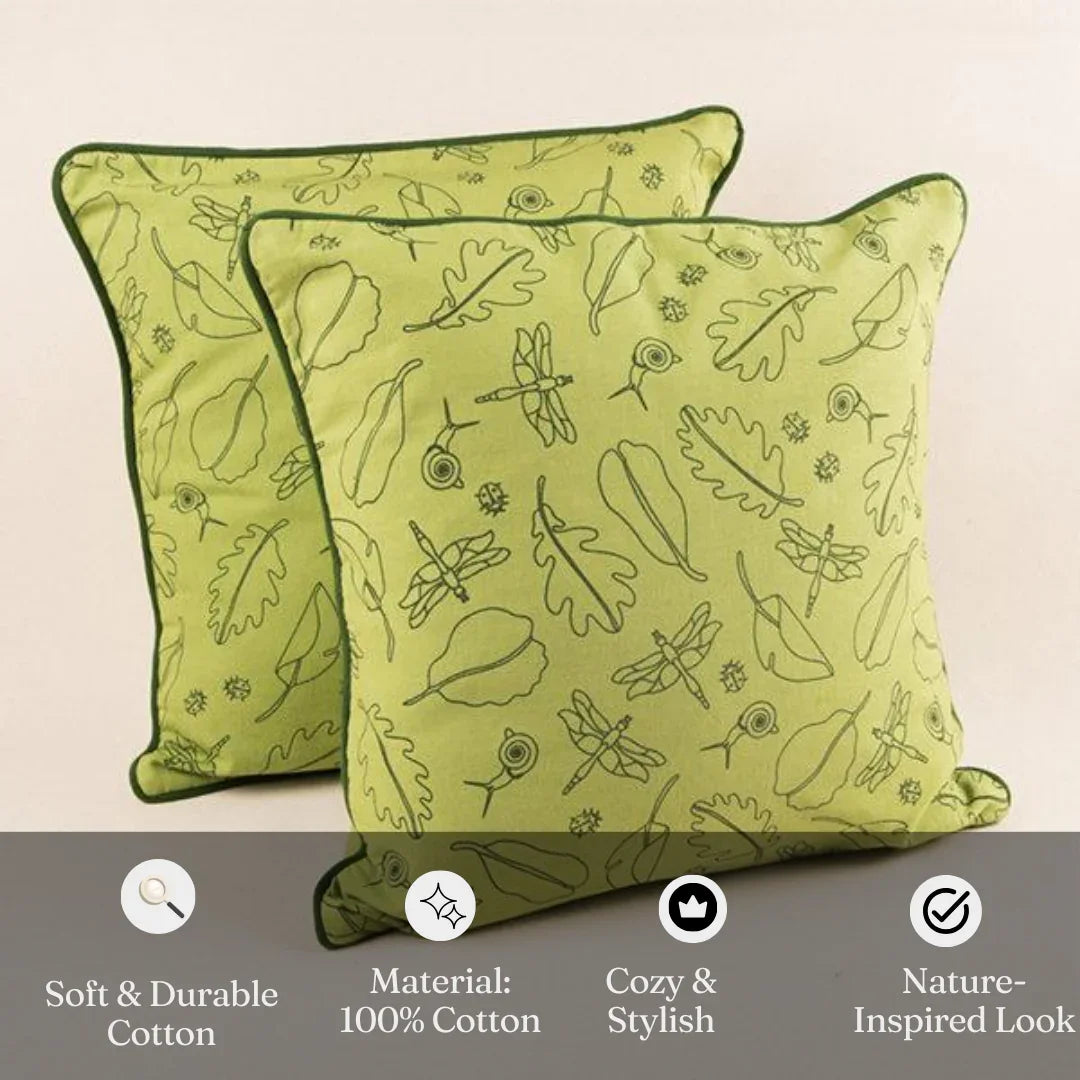 Habitat Forest Trail Cotton Cushion Covers Set of 2 For Furnishing & Home Decor