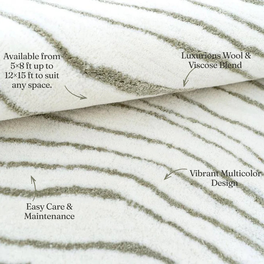 Trickle Wool Viscose Rug- Floor Covering