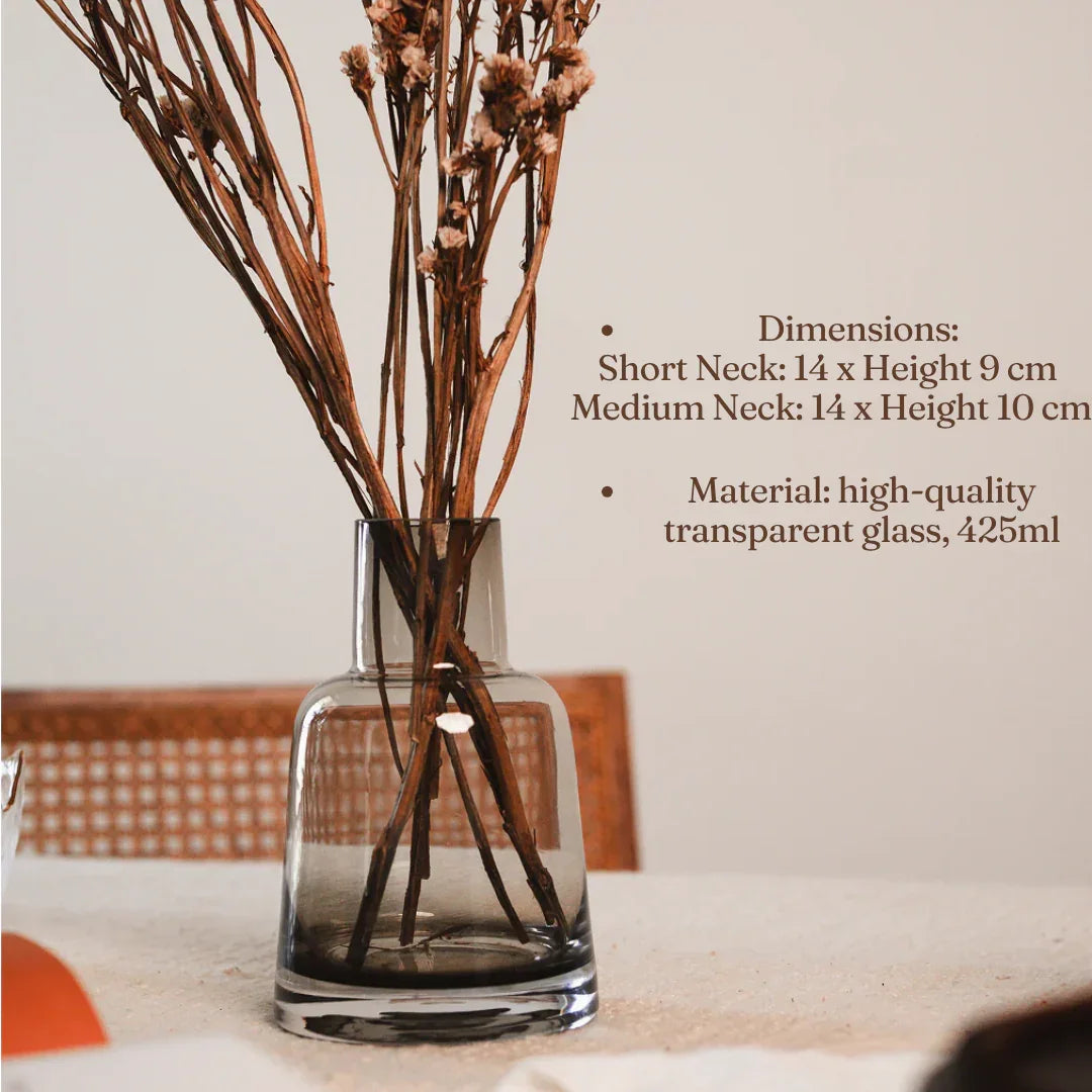 Pitcher Glass Vase | Transparent Flower Vase for Living Room | Modern Flower Pot for Home Decor & Centerpiece