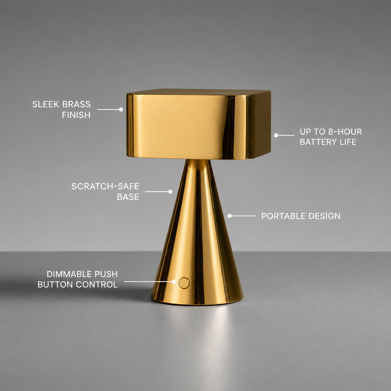 Chrome Portable Lamp