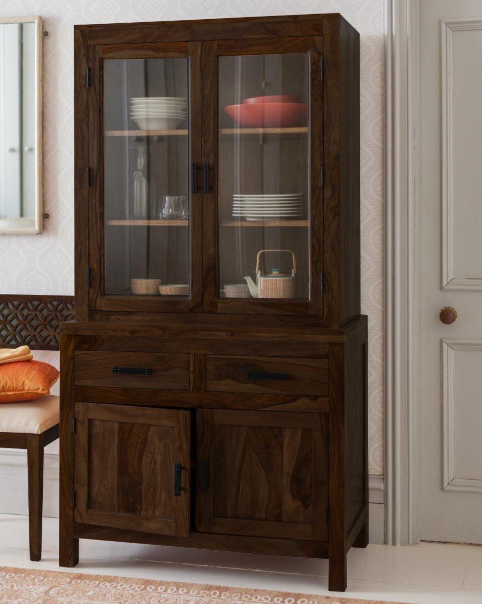 Solid Sheesham Wood Crockery Cabinet | Kitchen Cabinet | Storage Unit