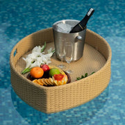 Luxury Light Brown Boat Shape Floating Serving Tray
