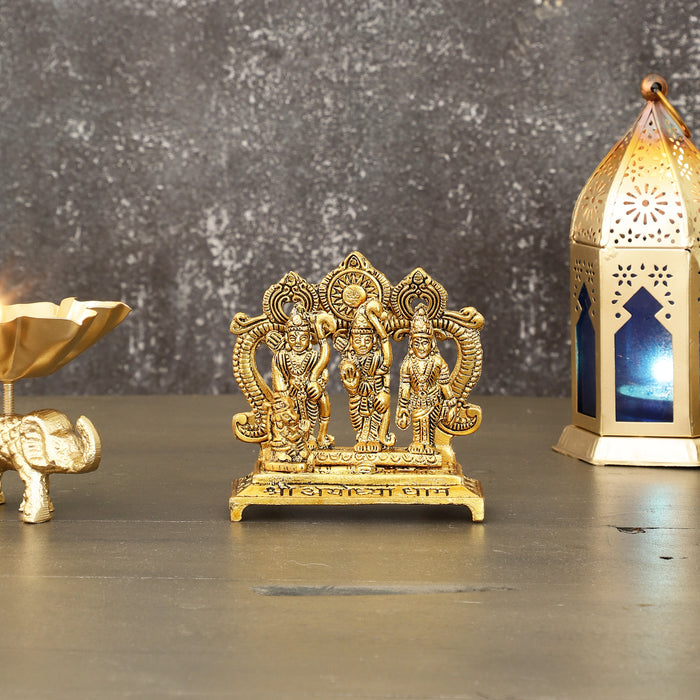 Lord Ram Darbar With Sita Laxman And Hanuman Ji Metal Showpiece