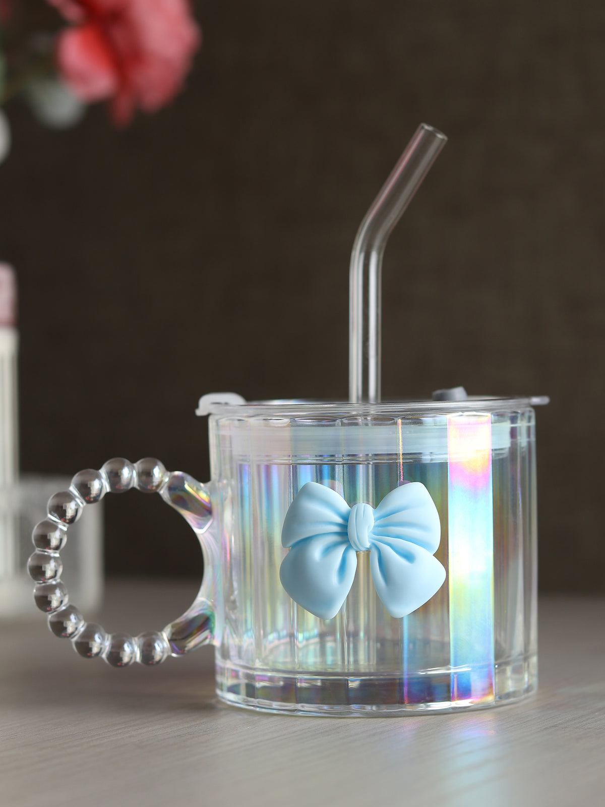Colette Glass Tumbler Bow