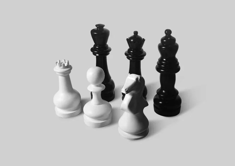 Check Mate Candle holders | Black, white