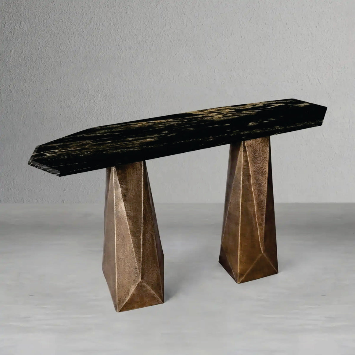 Facet Marble Console Table