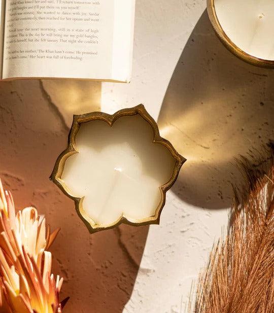 Set Of 2 Alumnum Cast Aroma Candle