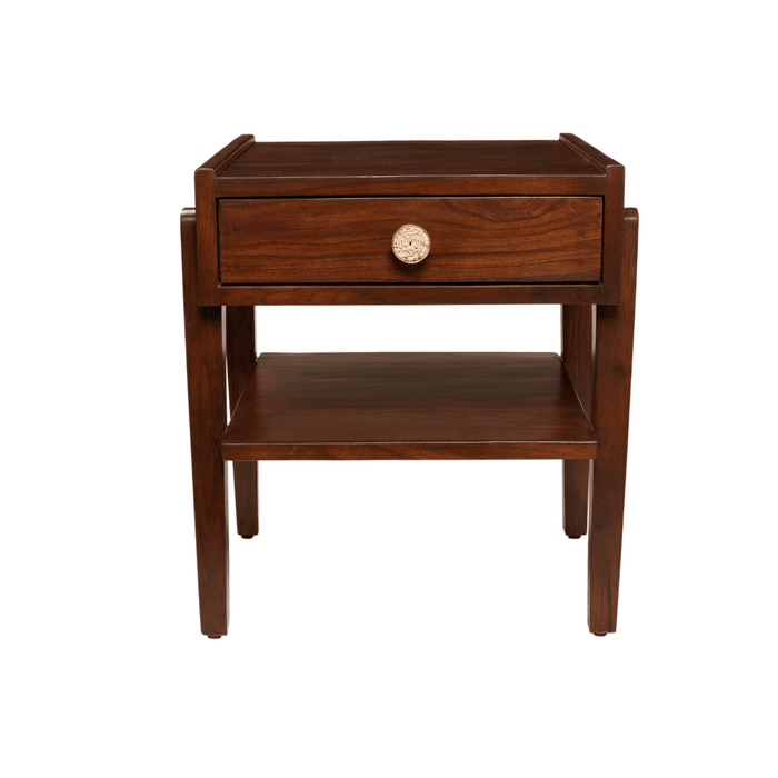 Perth Teak Wood Bed Side Table | Bedroom Side Table — IKIRU