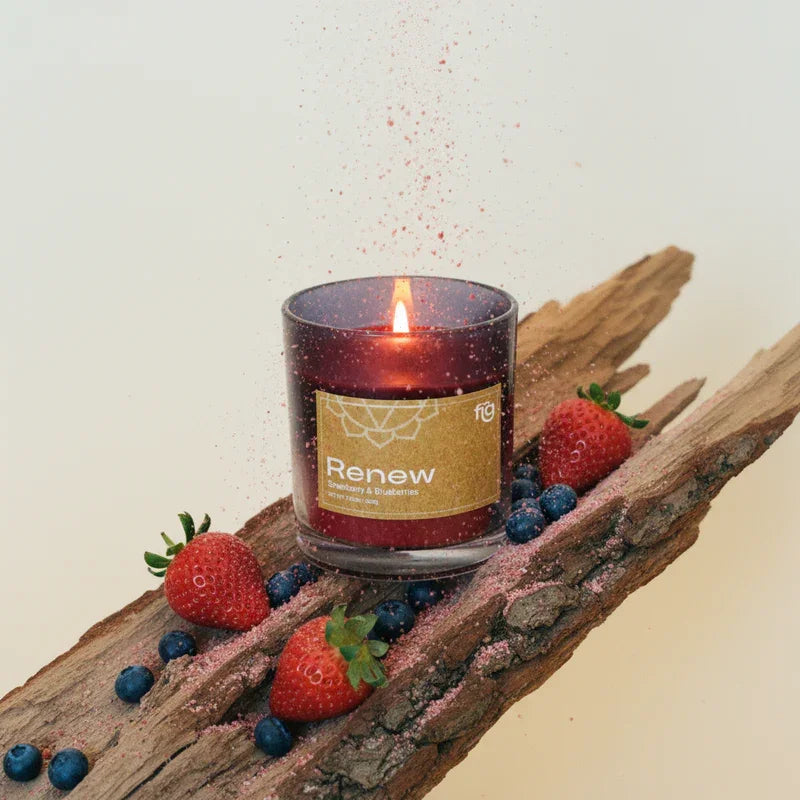 Renew Berries Vegan Scented Candle - Palm Wax Scented