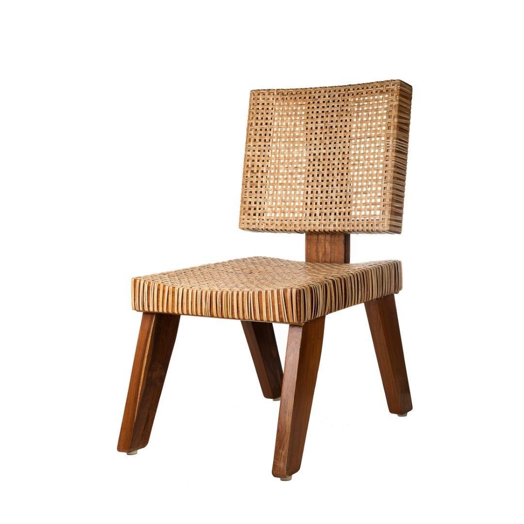 Gio Teak Wood & Cane Chair | Designer Chair for Living Room