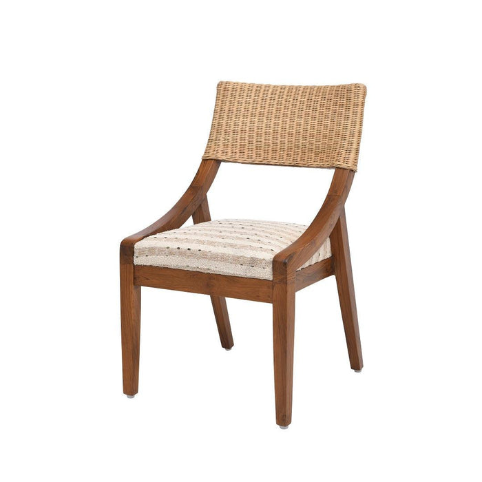 Mongar Cane Teak Wood Chair | Elegant & Timeless Wood Chair