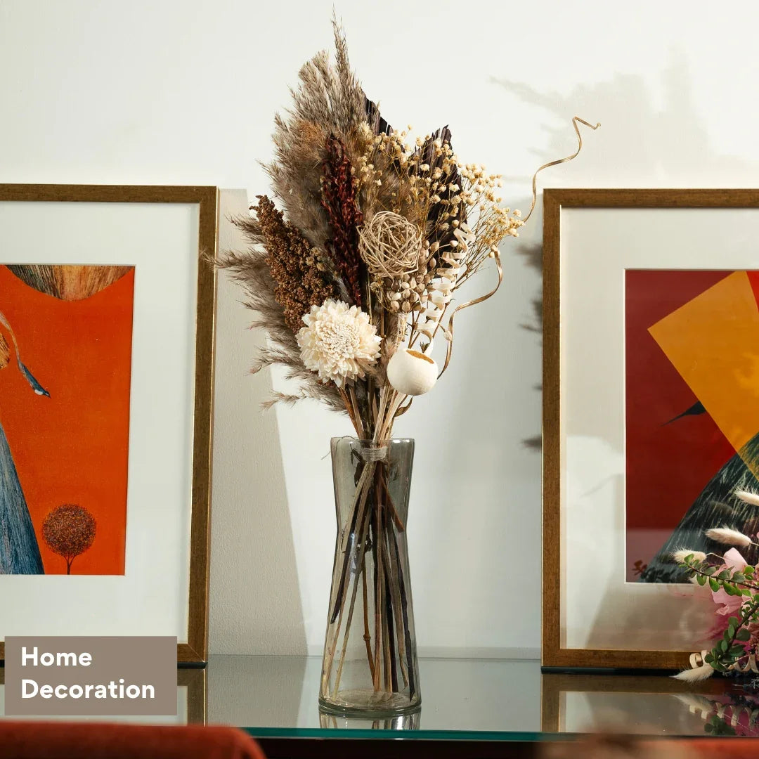 Ivory Wild Bunch Dried Flower Bouquet | Neutral Rustic Decor & DIY Wedding Flowers