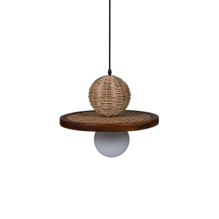 Satoi Teak Cane Pendant Lamp |  Rattan Hanging lamp