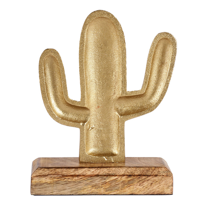 Cactus Decor Showpiece - Gold