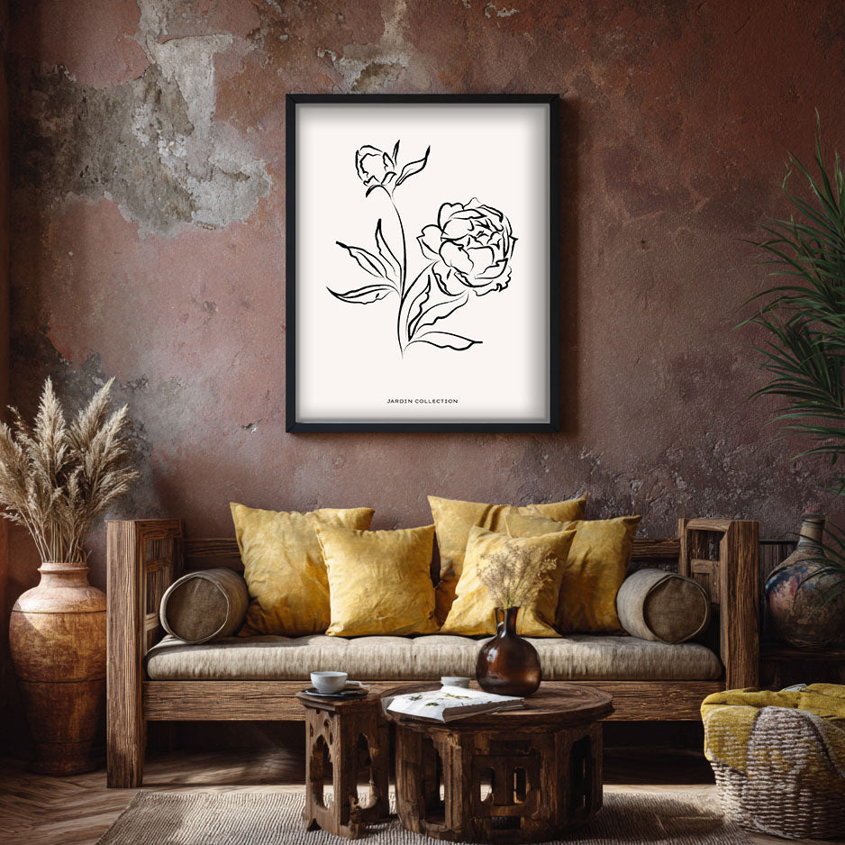 Pivoines Wall Painting
