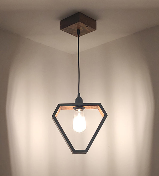 Clark Brown Wooden Single Hanging Light | Pendant Lamp