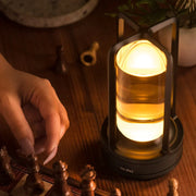 Lumos Cordless Rechargeable LED Table Lamp for Living Room | Luxurious Glass Design Lamp