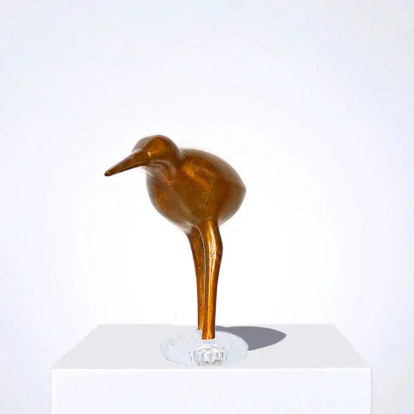 Golden Herald - Metal Bird Sculpture