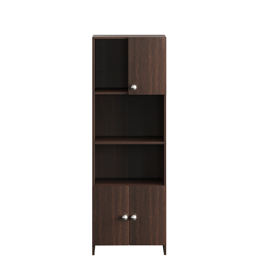 Bookshelf with Doors and Storage Cabinet - Stenza