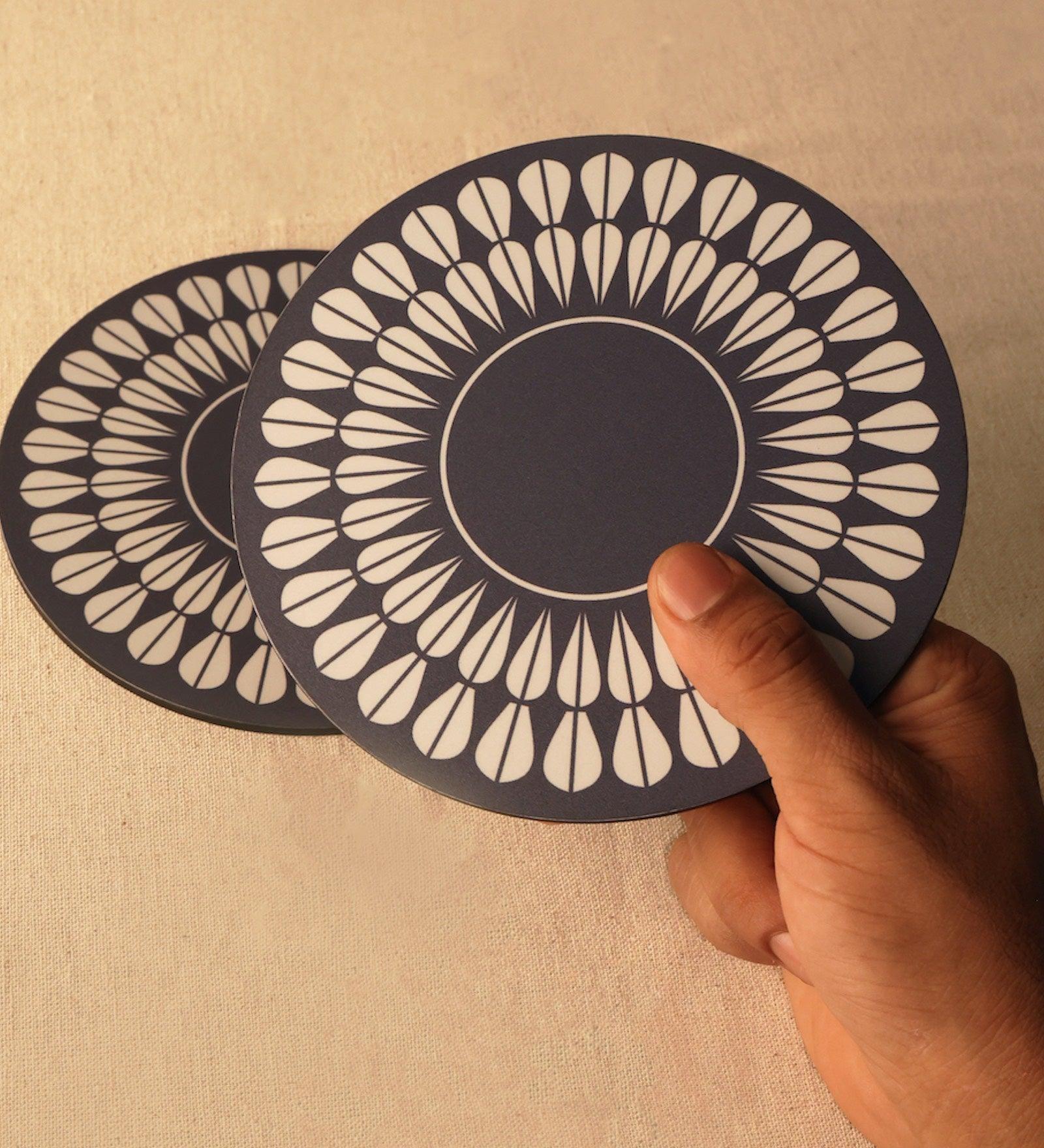 Blue Petal Big Trivet (Set of 4)