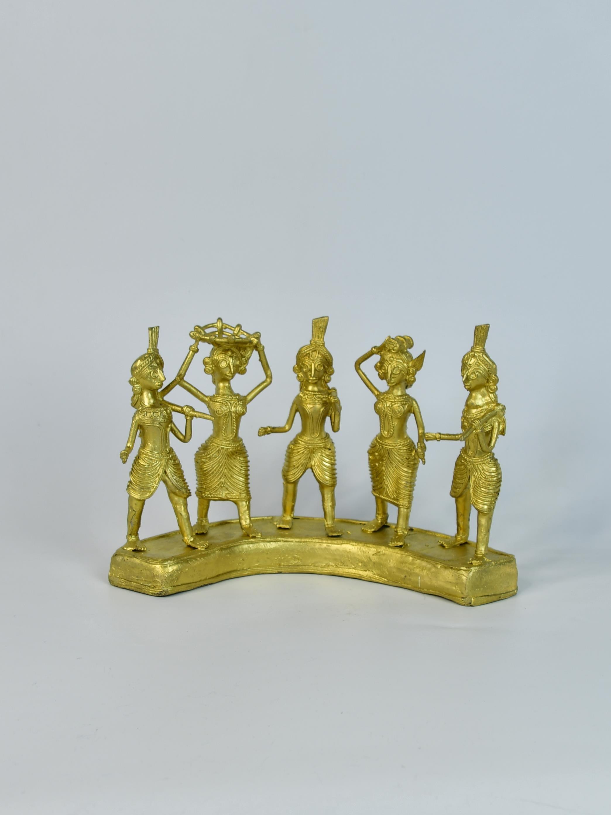 Exquisite Brass Dhokra Art Farmers Set: Premium Decor
