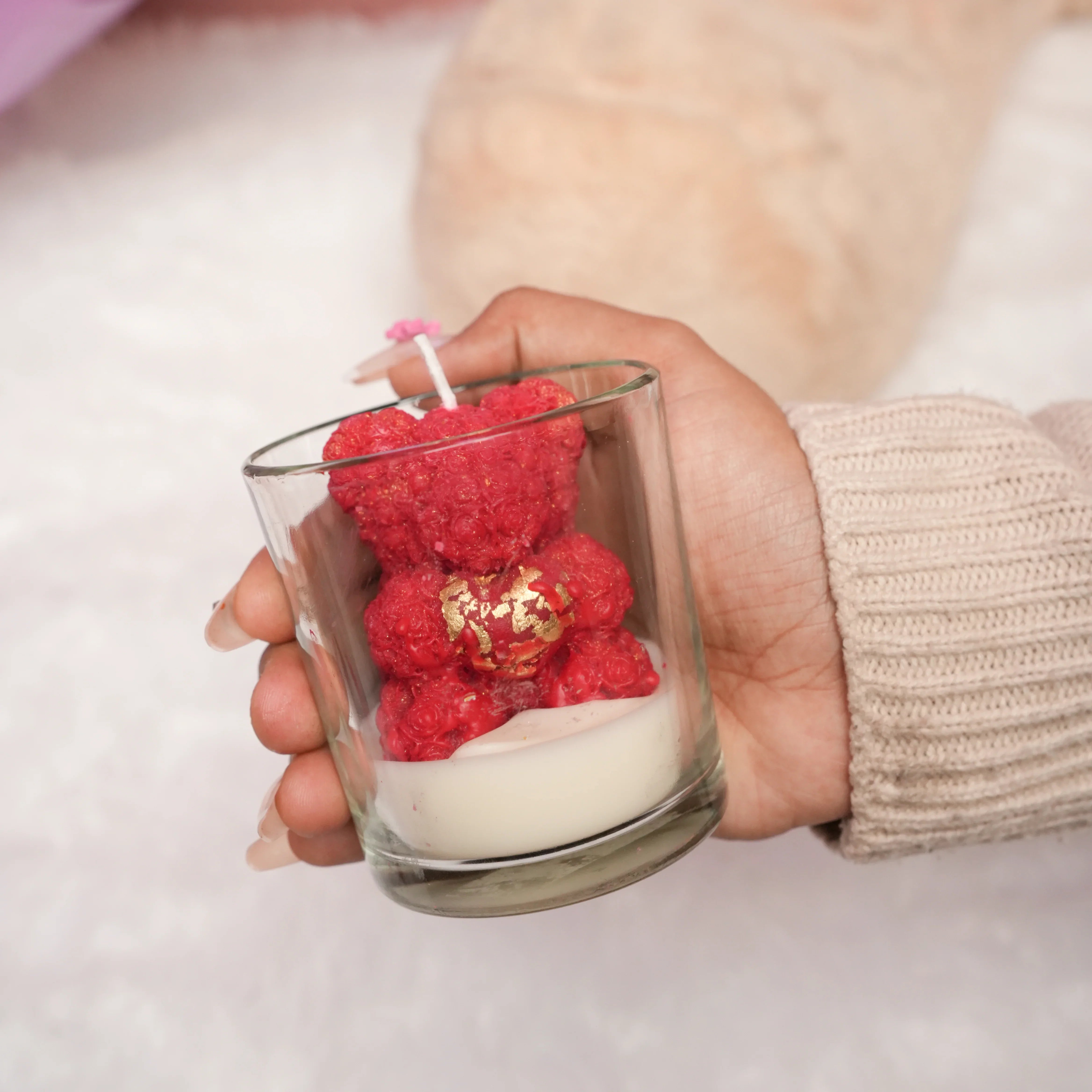 LoveBug Teddy Candle