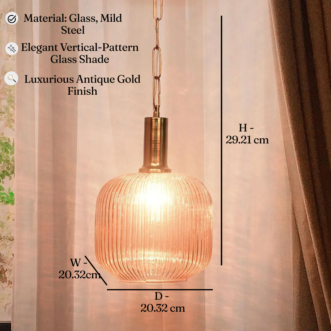 Contemporary Luster Single Light Pendant Lamp | Hanging Light Lamp For Home Decoration