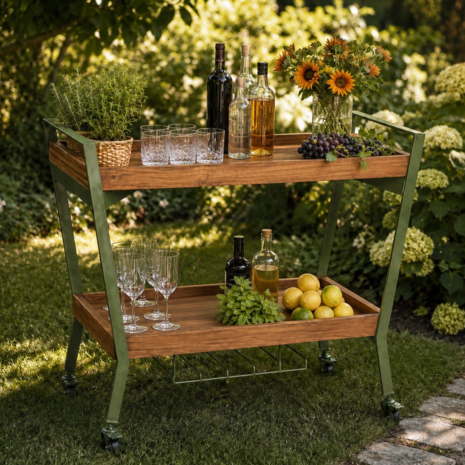 Chalet Teak Bar Cart