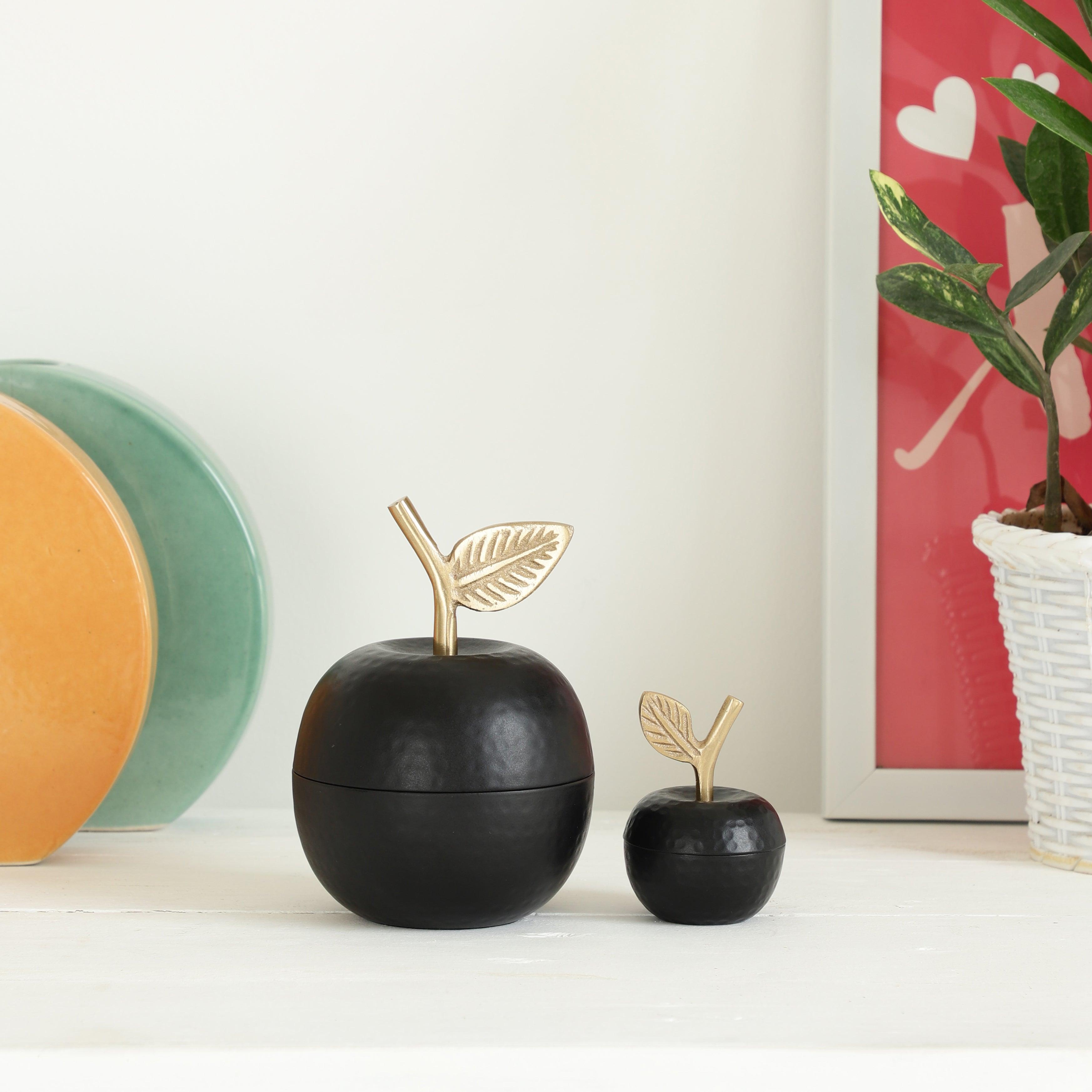 Apple Shape Box | Vintage Style Decorative Box & Organizer For Ear & Nose Pins