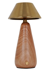Modern Dimmable Rechargeable LED Table Lamp in Metal & Wood