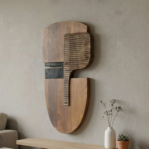 Sorrel Abstract Wooden Wall Panel