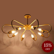 Antique Gold Iron Chandelier | E27 holder | without Bulb | Thelia