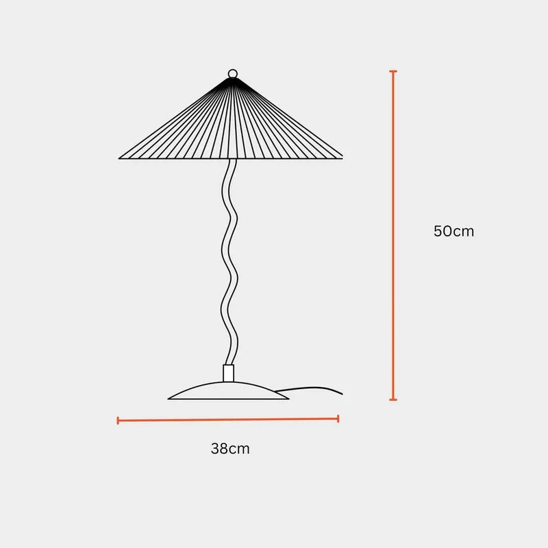 Wavy Table Lamp for Home Decor | Stylish Bedside Lamp | Night Lamp for Bedroom