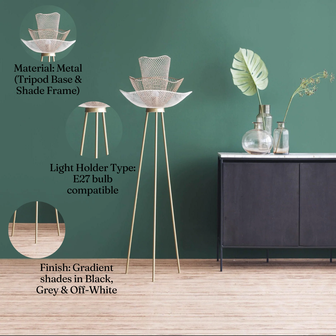 Mallawi Designer Floor Lamp | Standing Lamps for Living Room | Corner Lamp