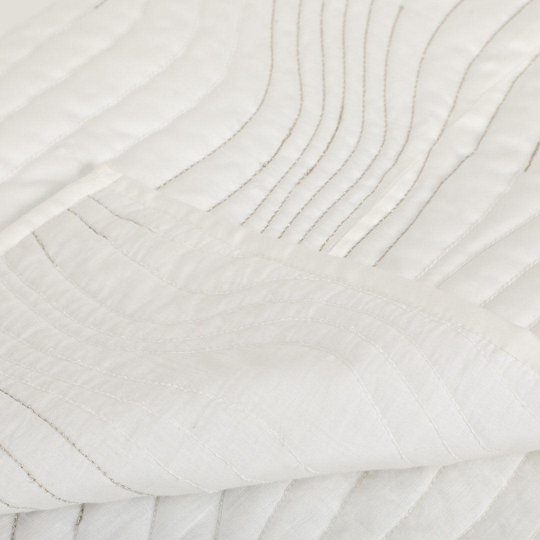 Ivanna Off-White Bedspread | Poly Satin / Cotton